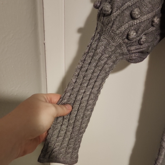 Avantlook Gray Textured Long Sleeve Dress - Picture 2 of 5